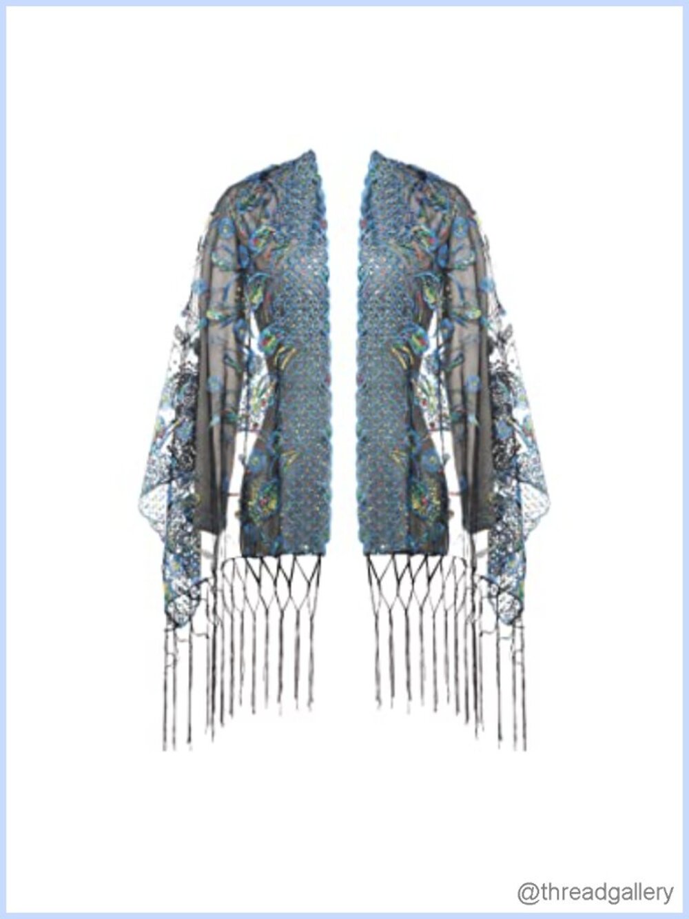 1920s Sequin Fringed Evening Cape Shawl Wedding Bridal Scarf Wraps